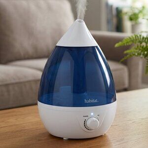 Cool Mist Humidifier Blue & White 0.66 Gallon by Habitat | Optional Night Light